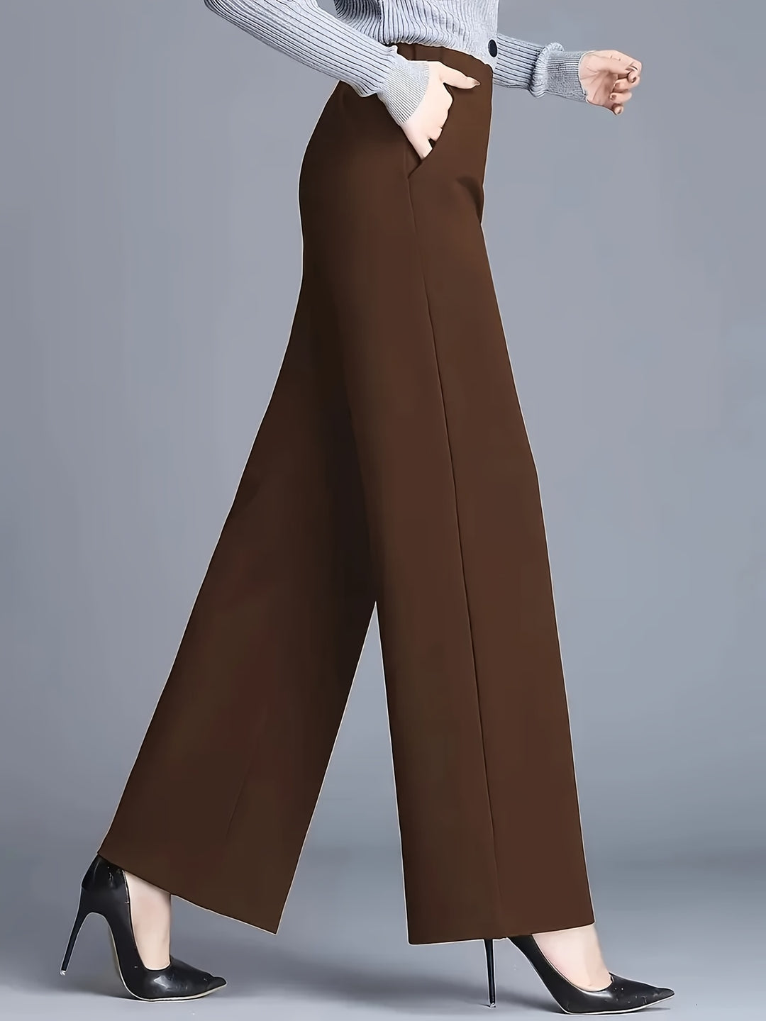 Marlene | High-Waisted Straight-Leg Trousers