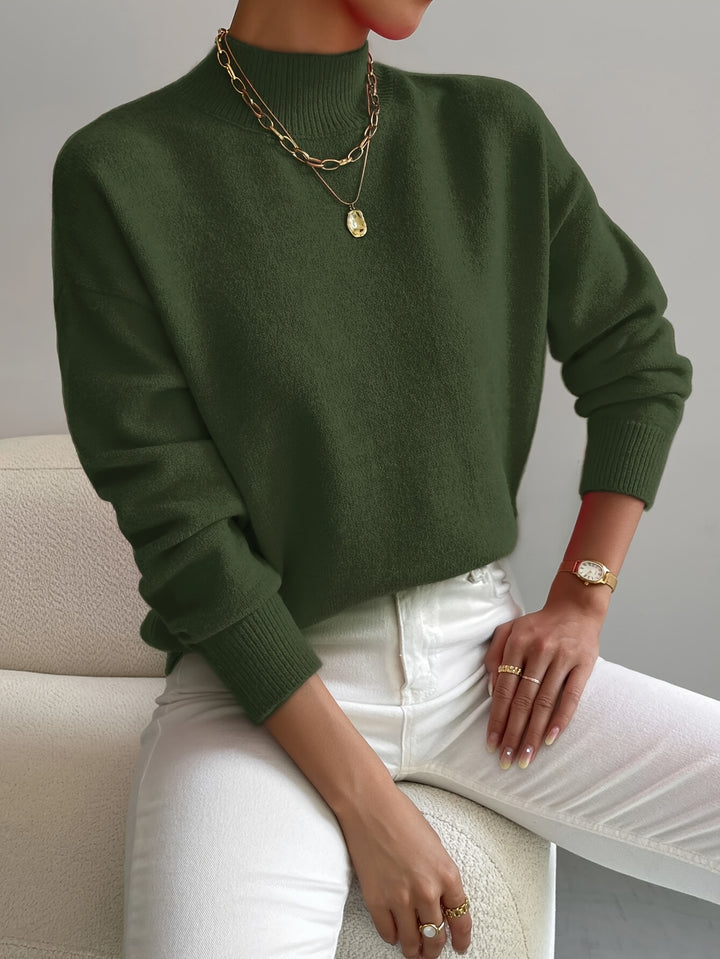 Simone | Relaxed Mock Neck Jumper