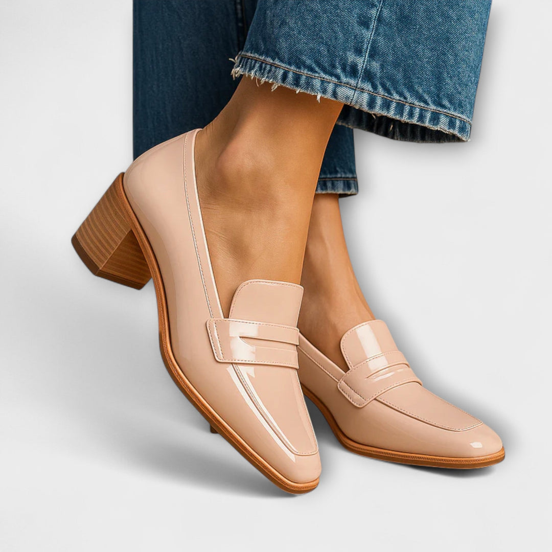 Elaine | Stylish Glossy-Finish Loafers