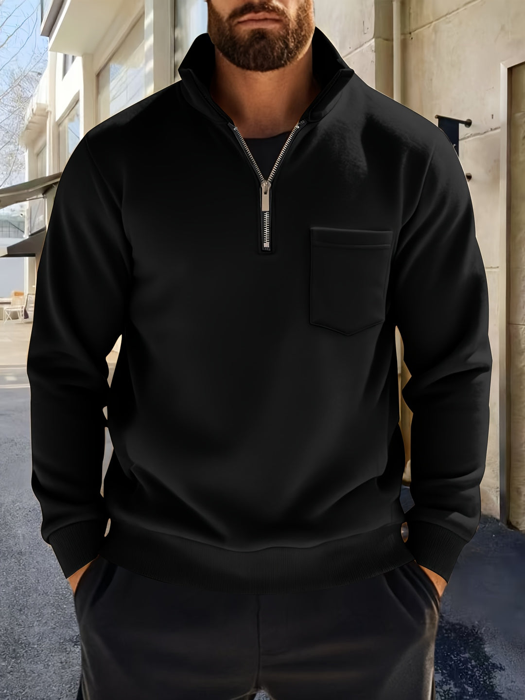 Trevor | Half-Zip Stand Collar Pullover