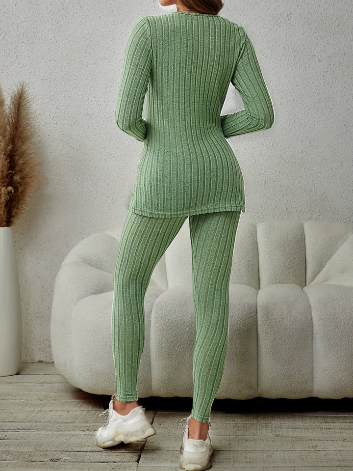 Miranda | Relaxed Ribbed Two-Piece Set