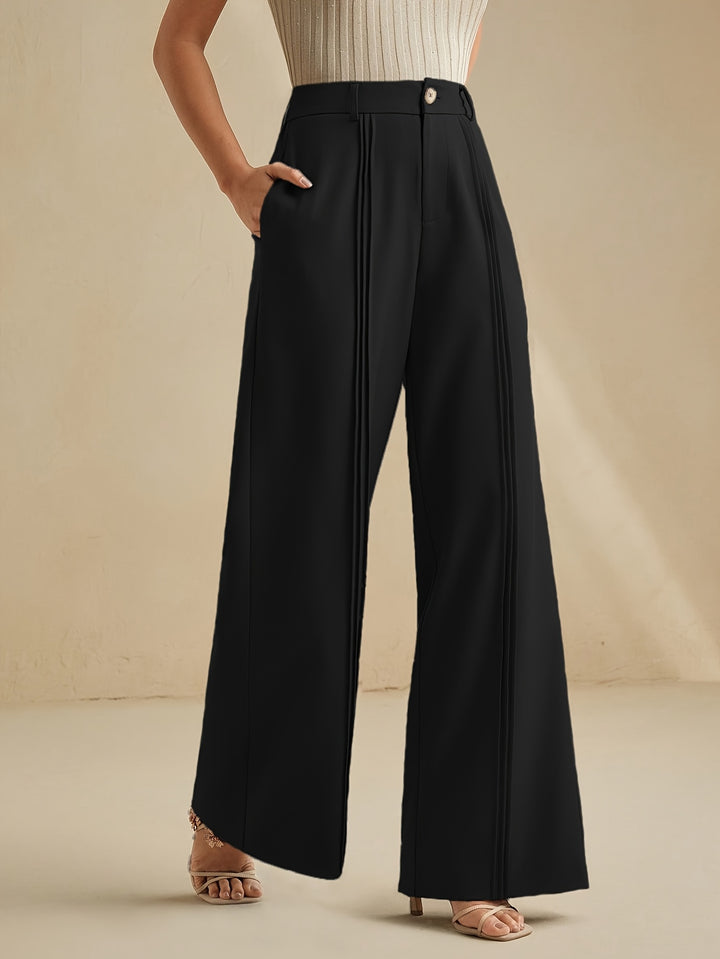 Cassia | Pleated Wide-Leg Trousers