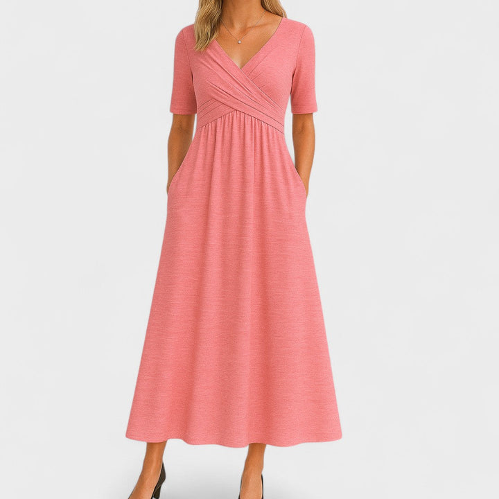 Belinda | Casual V-Neck Midi Dress