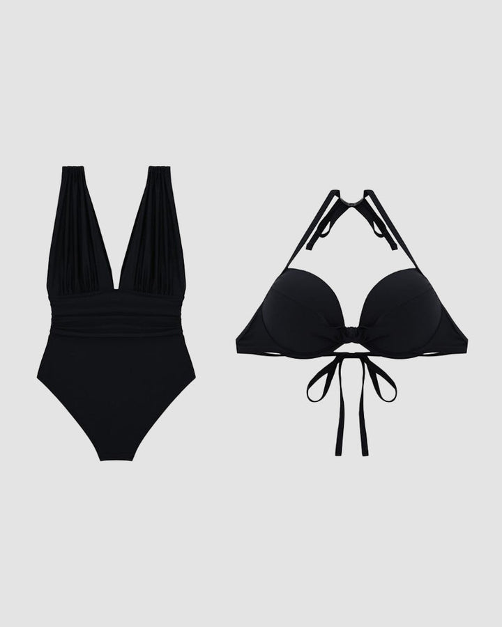 Lucinda | Trendy Deep V-Neck Shaping Swimsuit