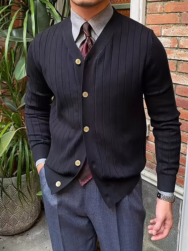 Alistair | Ribbed Button-Up Cardigan