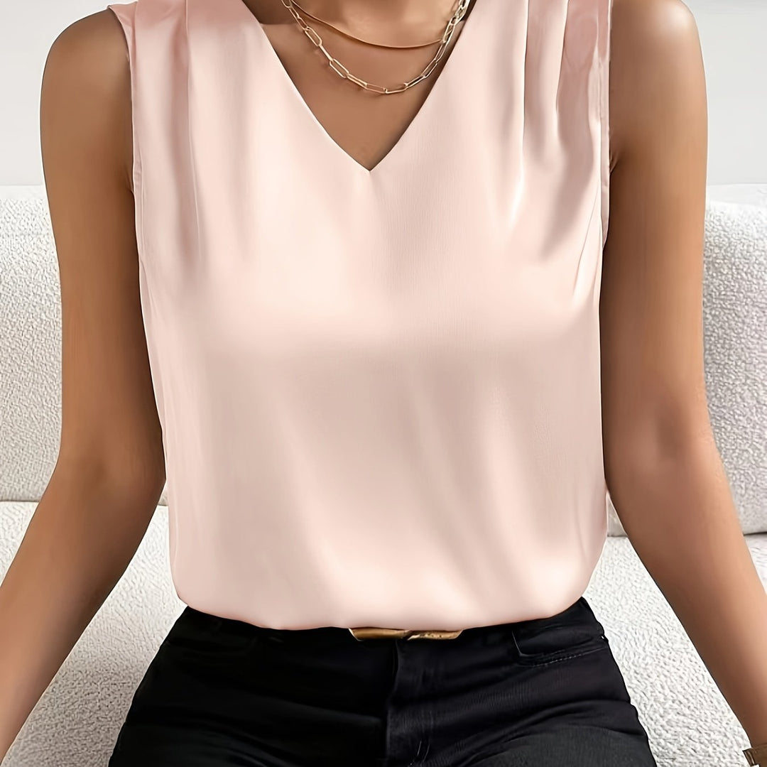 Adele | Sleeveless V-Neck Top