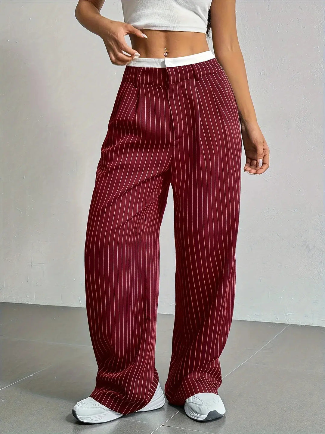 Lorraine | Casual Striped Wide Pants