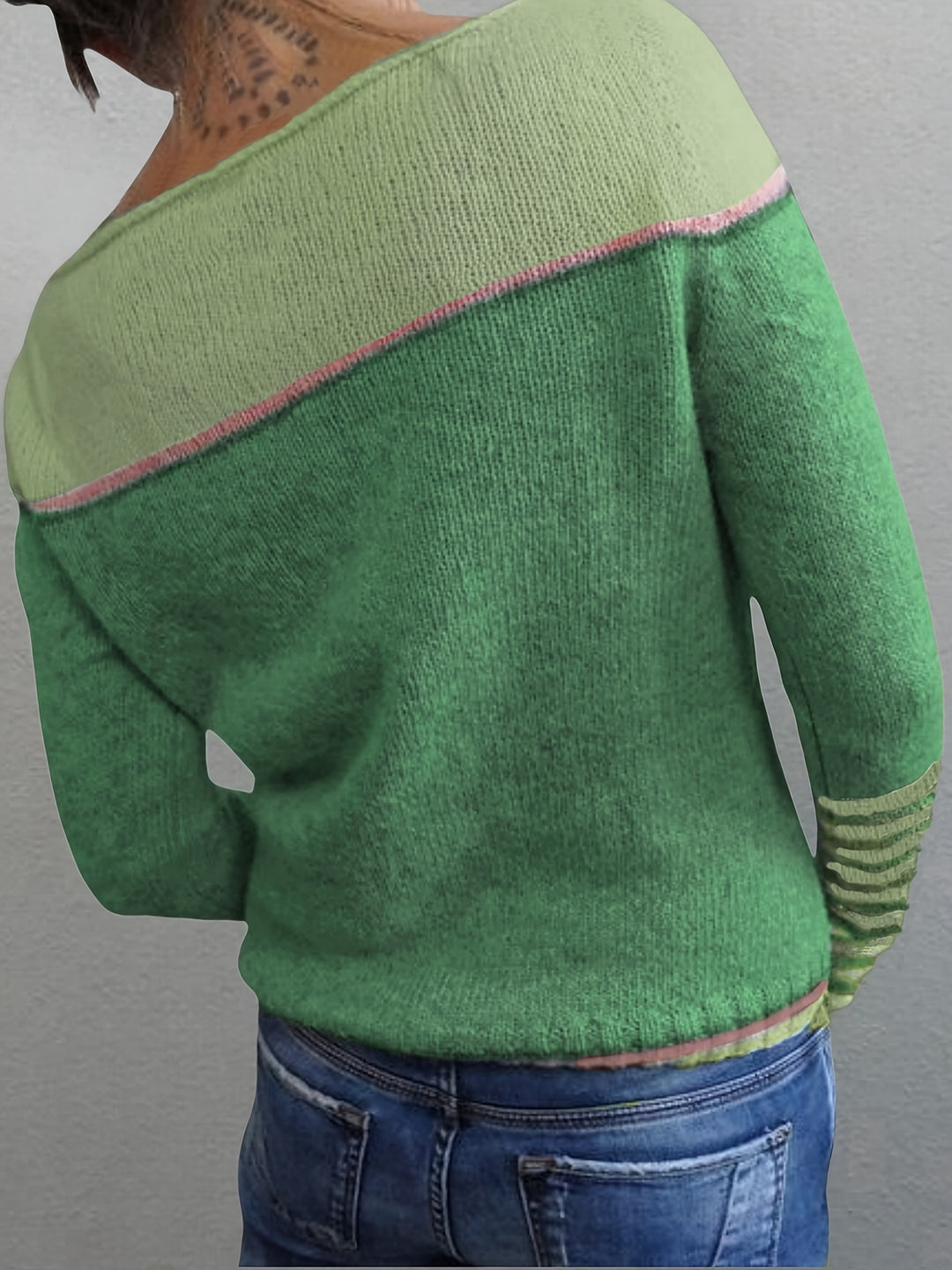 Annika | Colour-Block Boat Neck Sweater