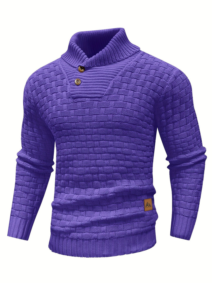 Barrett | Textured Shawl-Collar Jumper