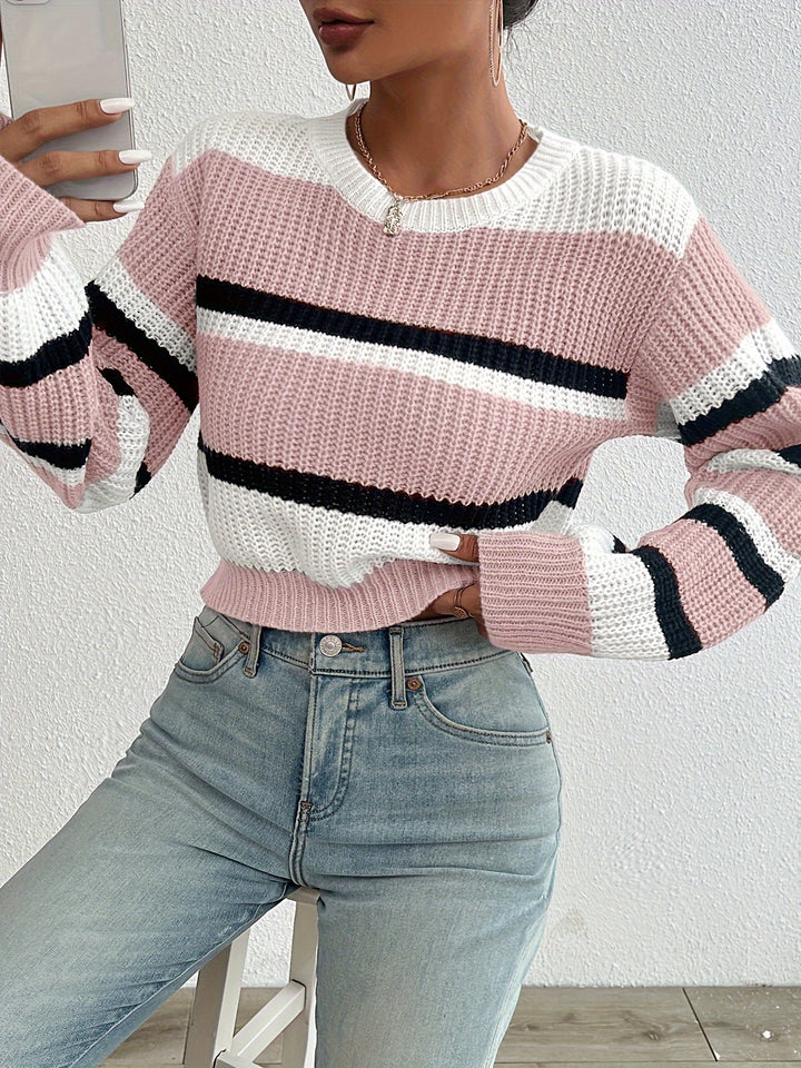 Linnea | Striped Round-Neck Sweater