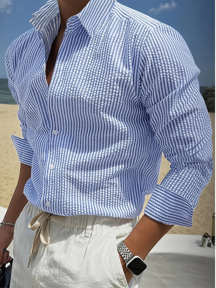 Byron | Coastal Striped Long Sleeve Shirt