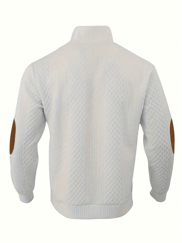 Gabriel | Textured Stand-Collar Jumper