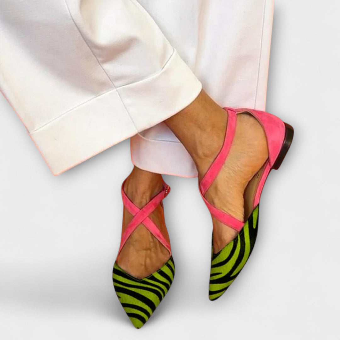 Felina | Stylish Cross Strap Loafers