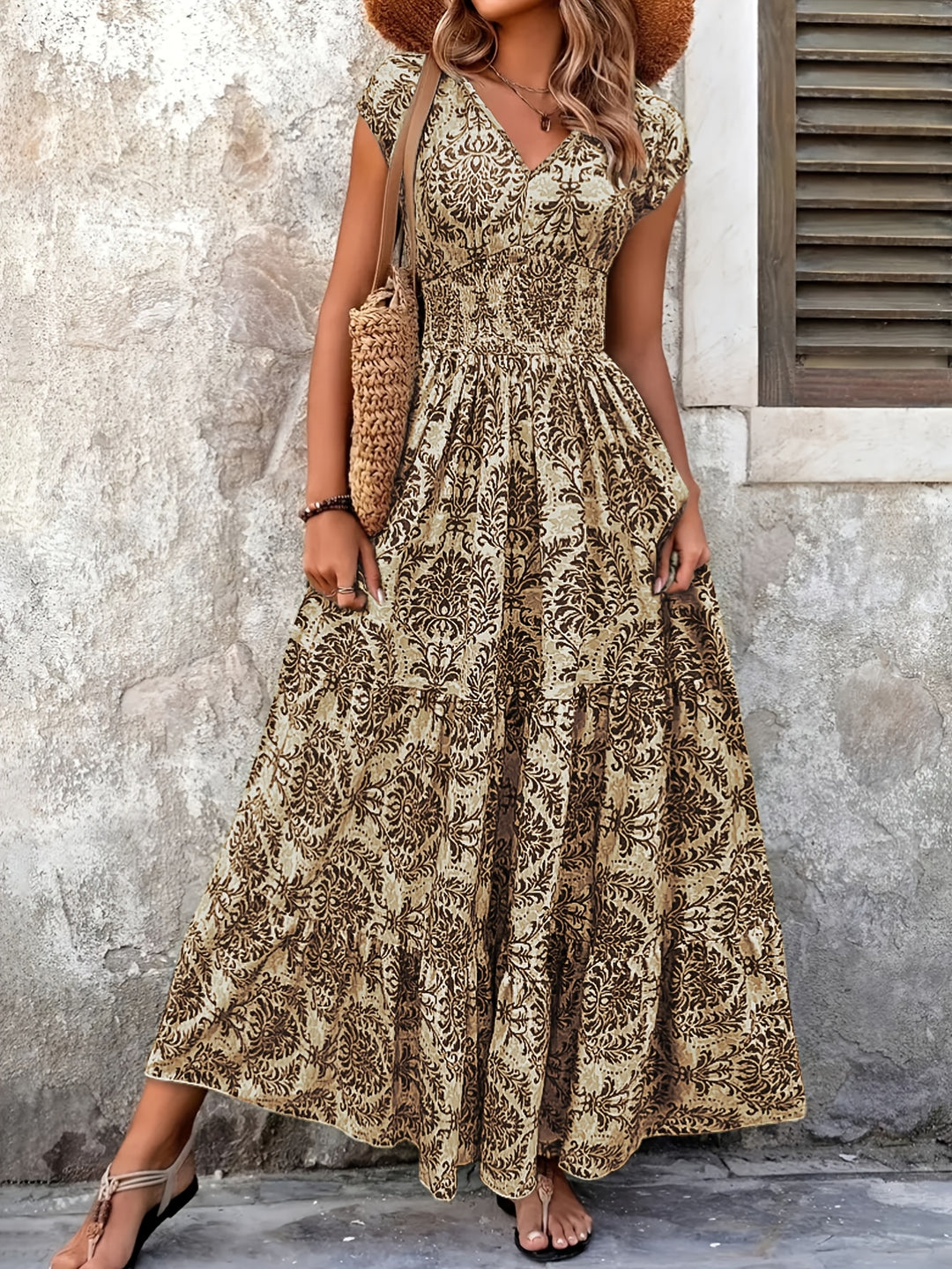 Mirabel | Bohemian Tiered Maxi Dress