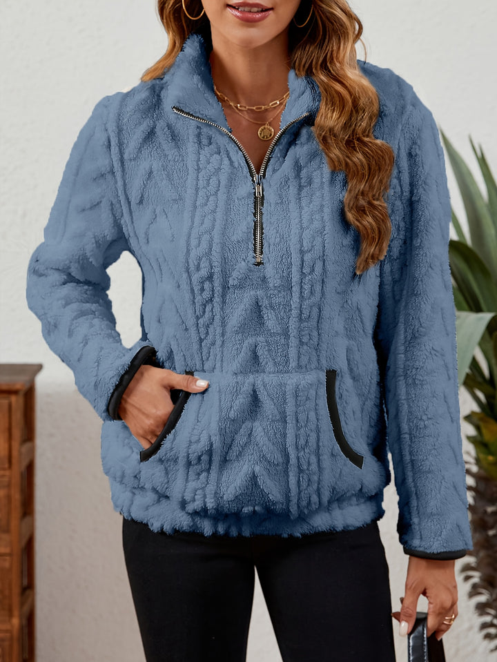 Thea | Textured Half-Zip Pullover