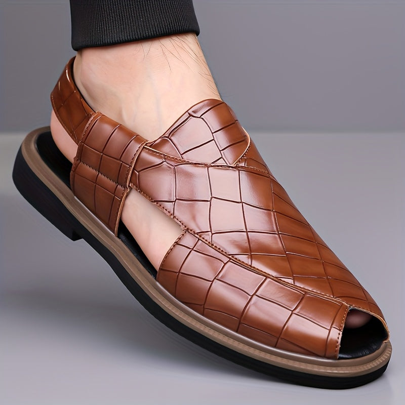 Nathaniel | Woven-Effect Slip-On Sandals