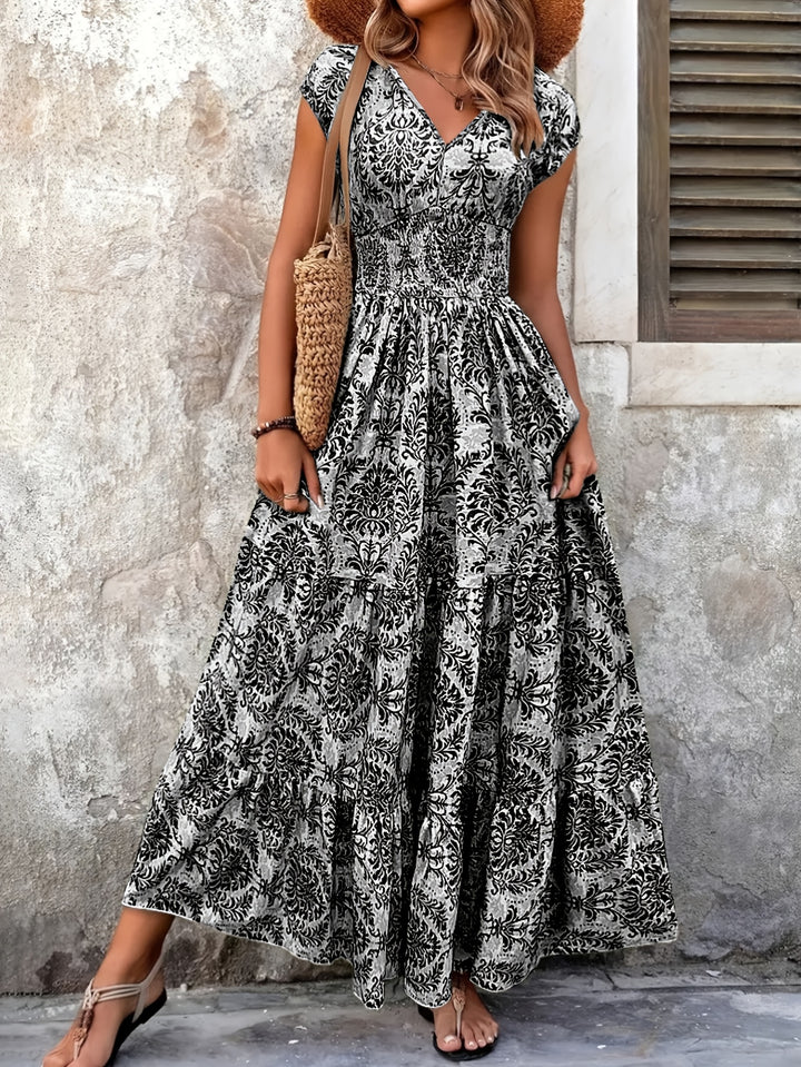 Mirabel | Bohemian Tiered Maxi Dress
