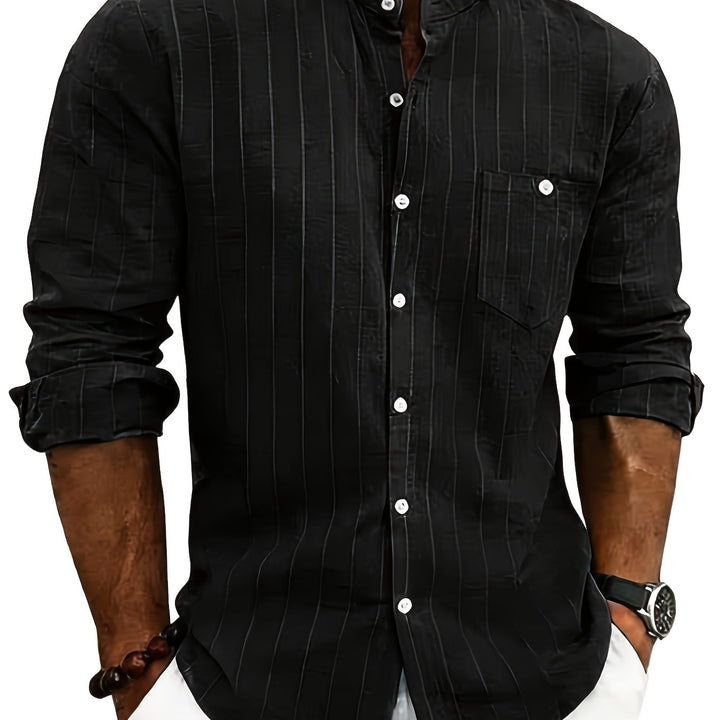 Wesley | Refined Striped Long-Sleeve Shirt
