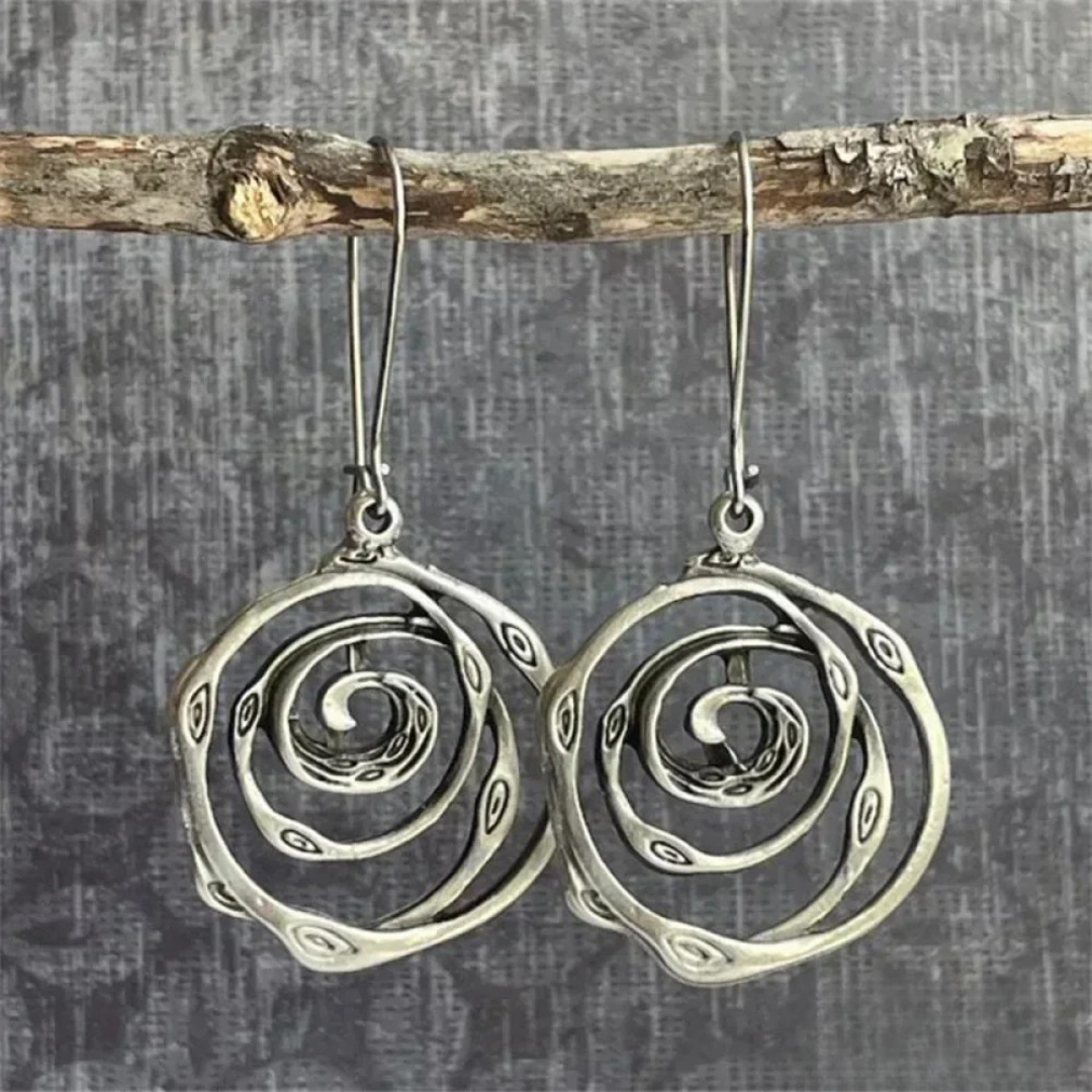 Wren | Spiral Statement Drop Earrings