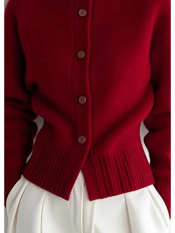 Vera | High-Neck Button Cardigan