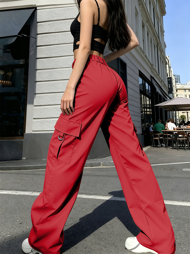 Sadie | High-Waisted Wide-Leg Cargo Trousers