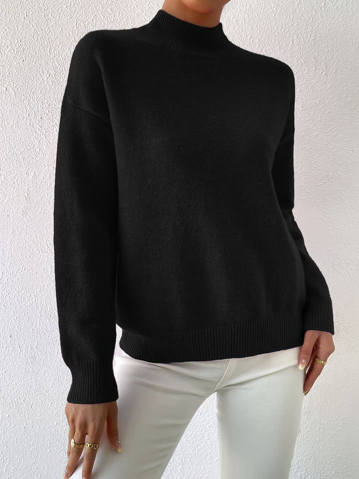 Simone | Relaxed Mock Neck Jumper