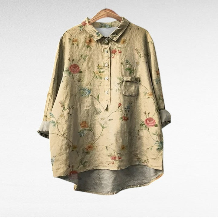 Adira | Classic Floral Pocket Blouse