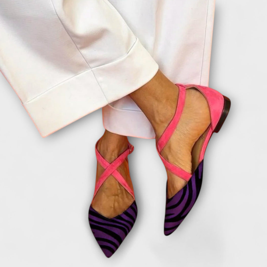 Felina | Stylish Cross Strap Loafers