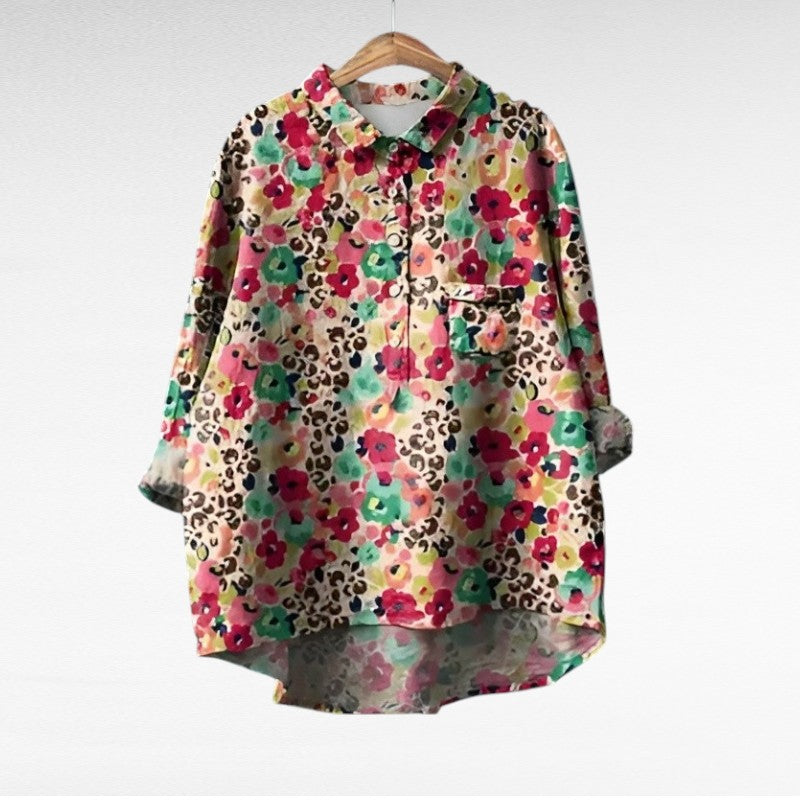 Adira | Classic Floral Pocket Blouse