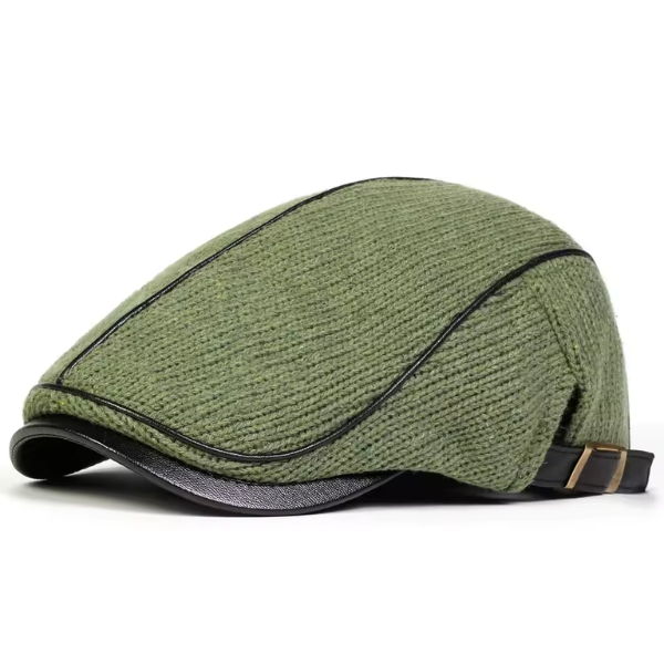 Nelson | Contrast Stitch Flat Cap
