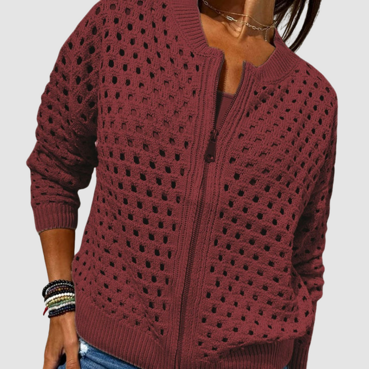 Phaedra | Premium Knitted Hole Cardigan