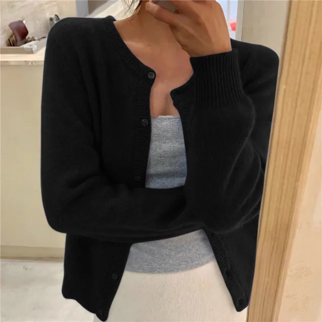 Fleur | Soft Round-Neck Cardigan