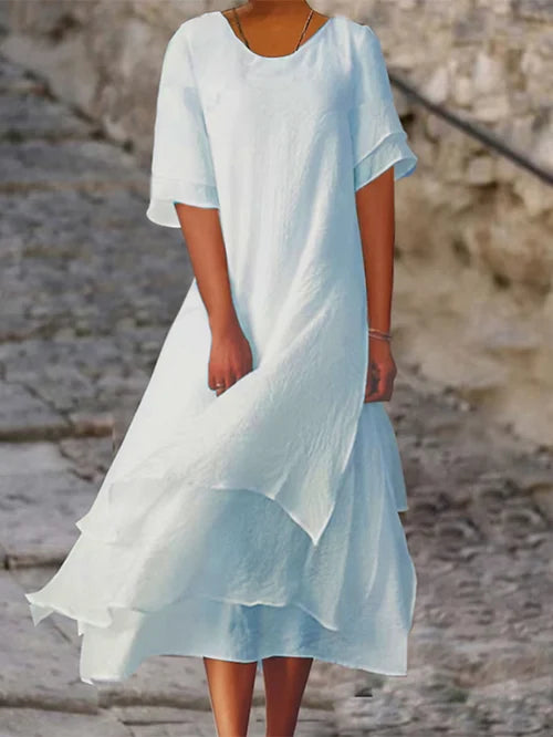 Margot | Flowing Layered Midi Dress