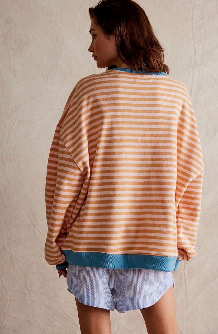 Rosemary | Striped Round-Neck Sweatshirt