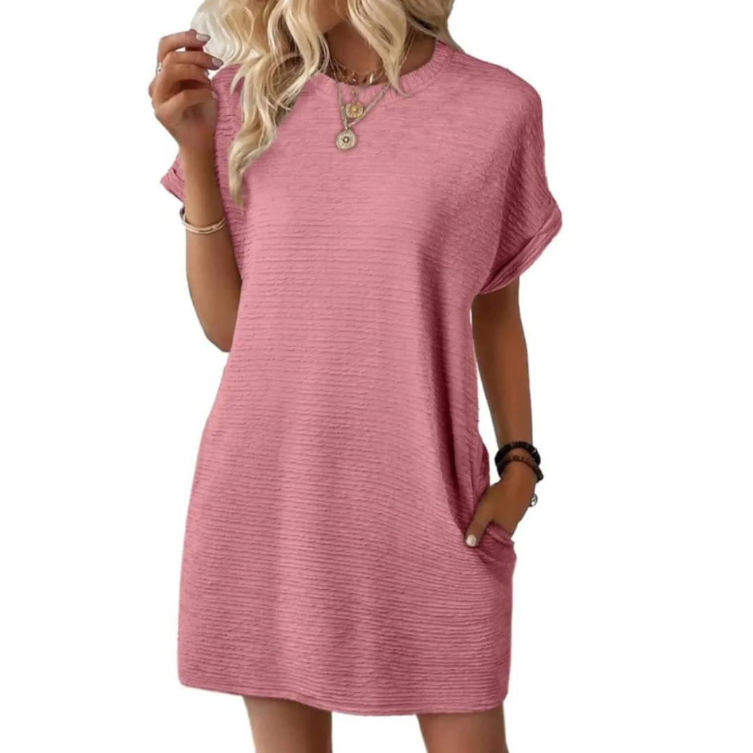 Amelie | Minimalist Round Neck Summer Dress