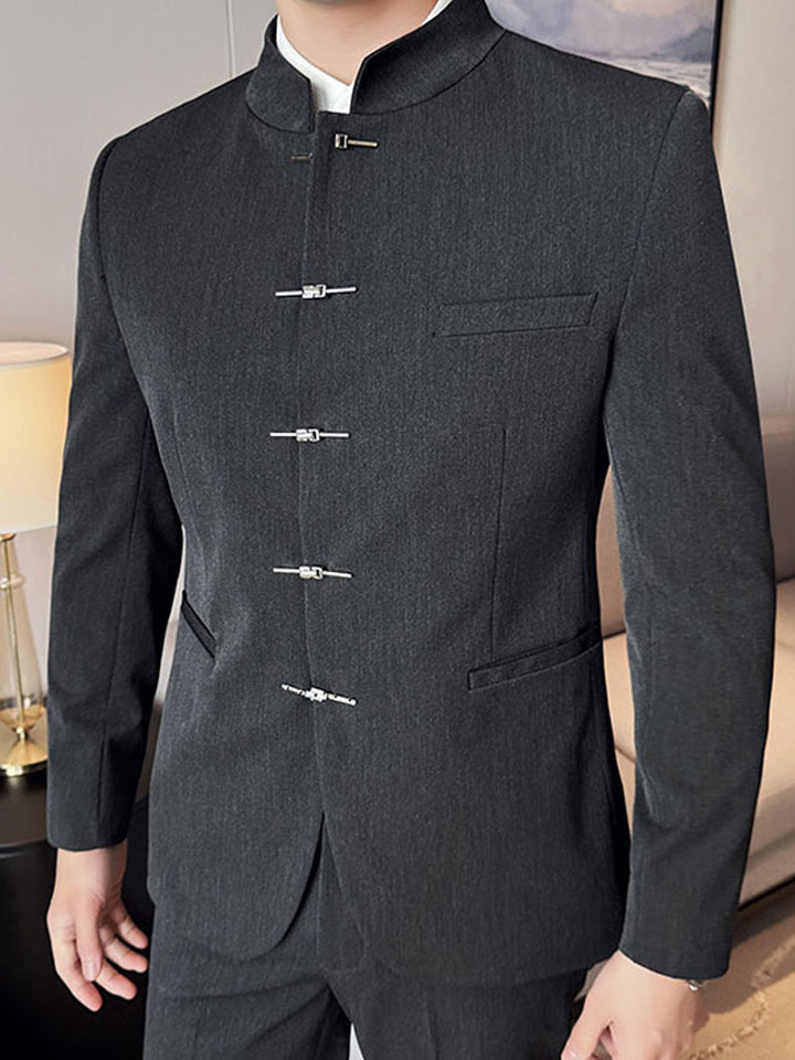 Reid | Refined Stand-Collar Suit Jacket