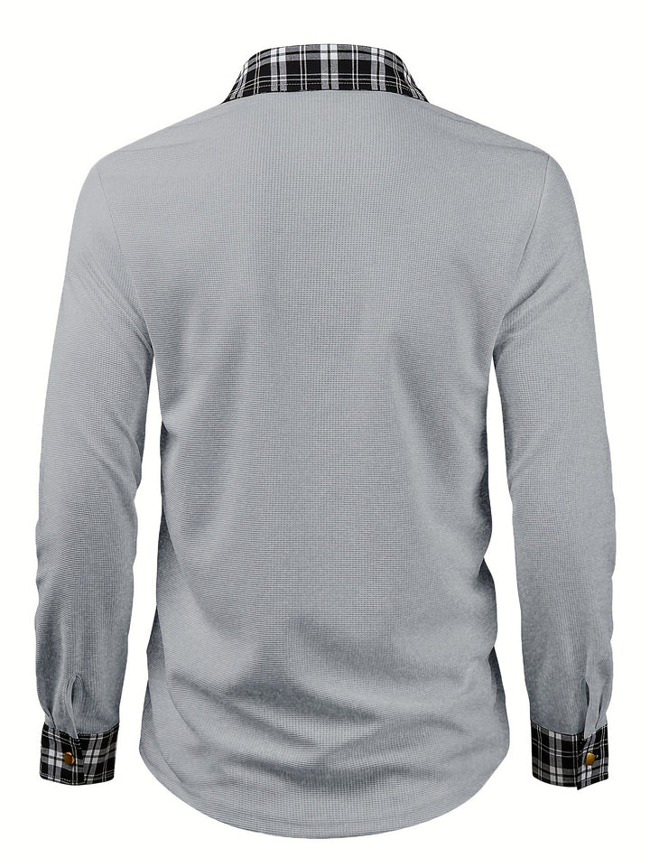 Curtis | Textured Contrast-Trim Shirt