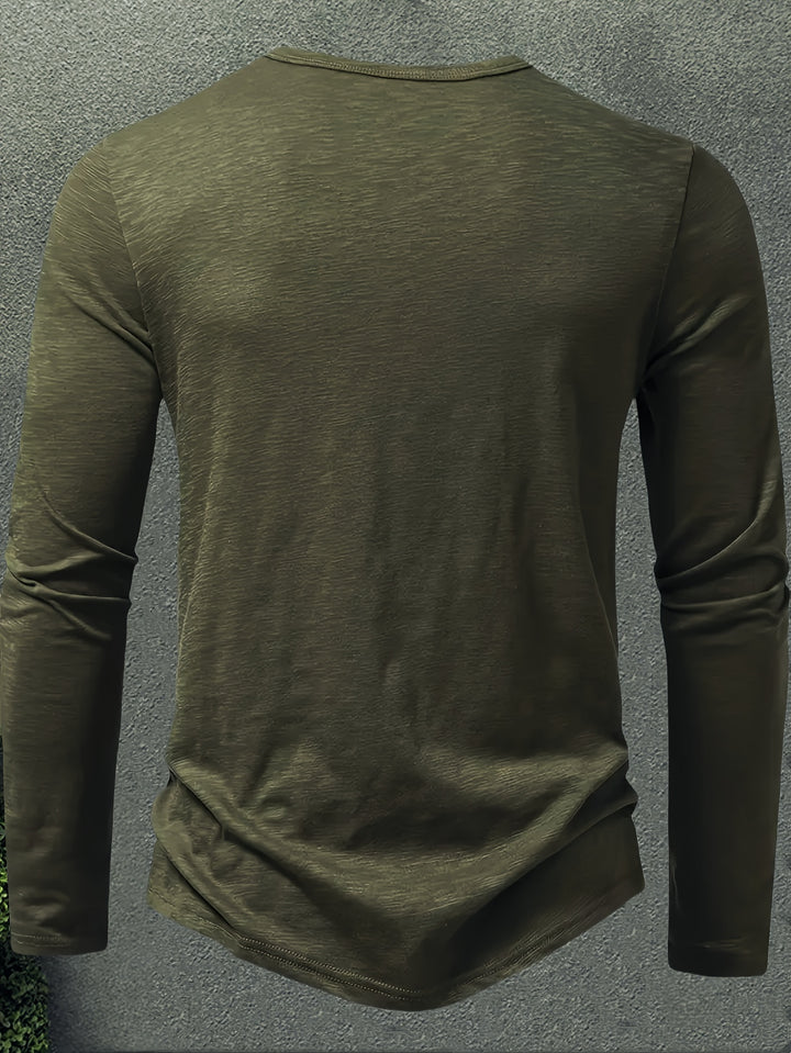 Rhys | Button-Placket Long-Sleeve Henley