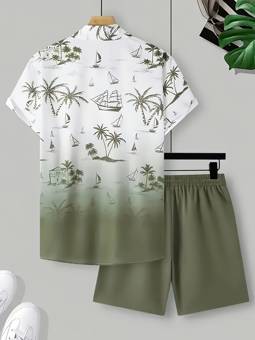 Grayson | Coastal Print Shirt & Shorts Set