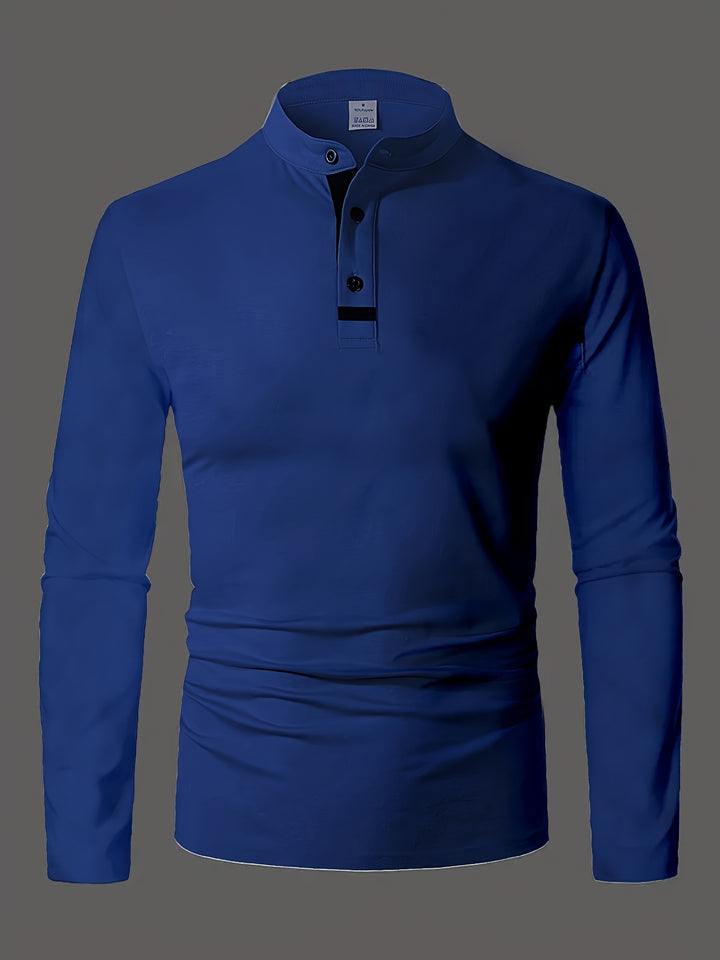 Reginald | Refined Long-Sleeve Henley Shirt