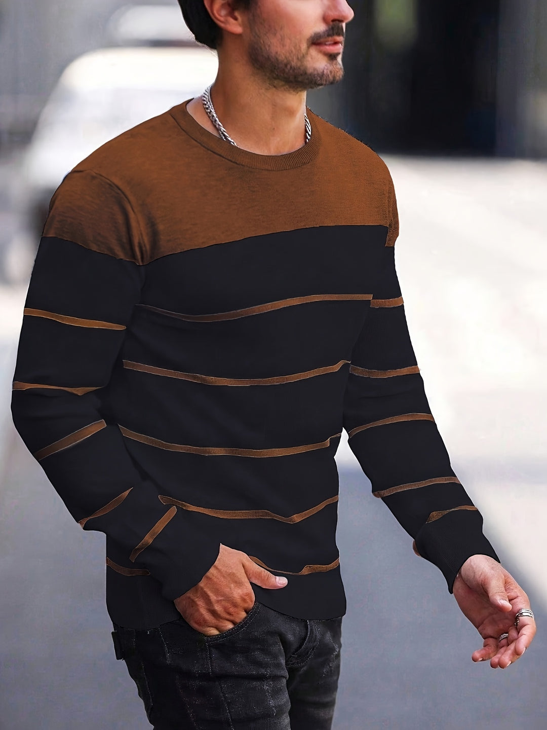 Rory | Colour-Block Striped Pullover