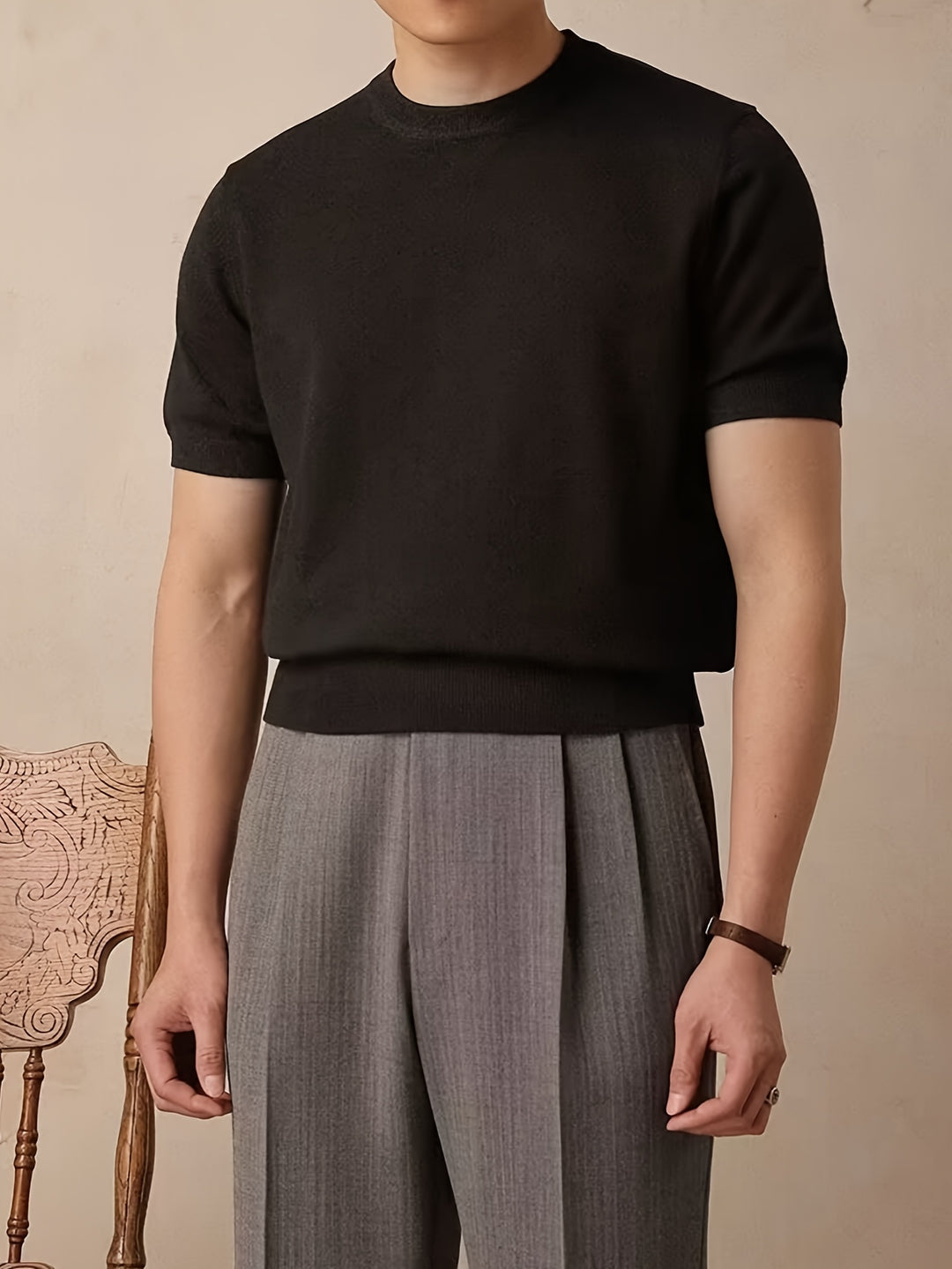 Rowland | Refined Short-Sleeve Knit Top