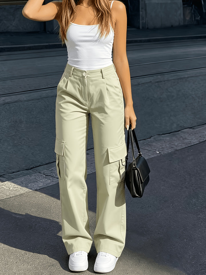 Sadie | High-Waisted Wide-Leg Cargo Trousers