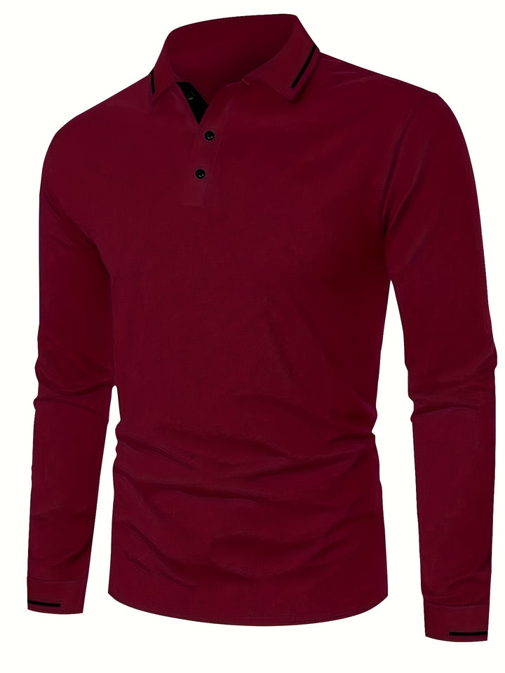 Reginald | Refined Long-Sleeve Polo Shirt