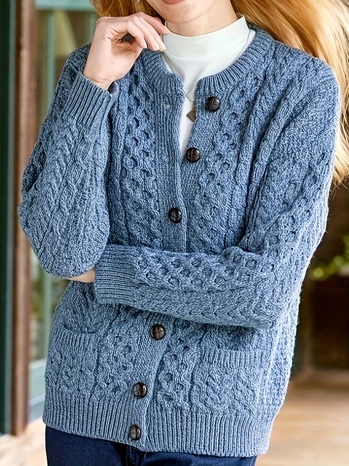 Winifred | Textured Button-Front Cardigan