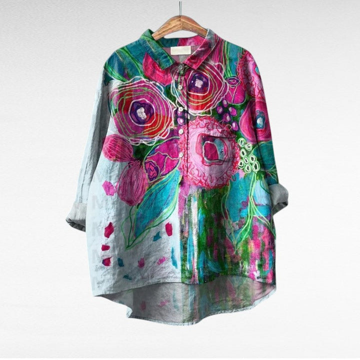 Amaya | Classic Multicolour Floral Blouse