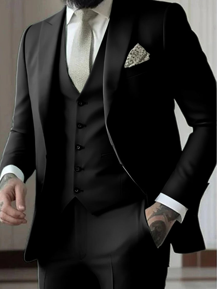 Declan | Classic Single Breasted One-button 3 Pieces Suit