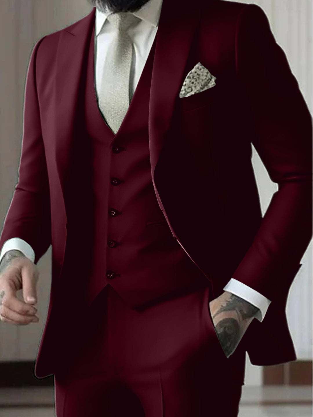 Declan | Classic Single Breasted One-button 3 Pieces Suit