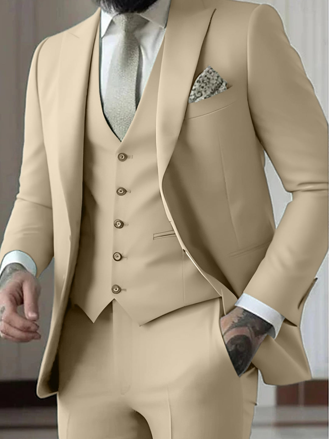 Declan | Classic Single Breasted One-button 3 Pieces Suit