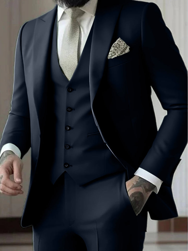 Declan | Classic Single Breasted One-button 3 Pieces Suit